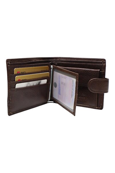 Vera Pelle Men's Leather Wallet RFID - Model Q3185 Brown