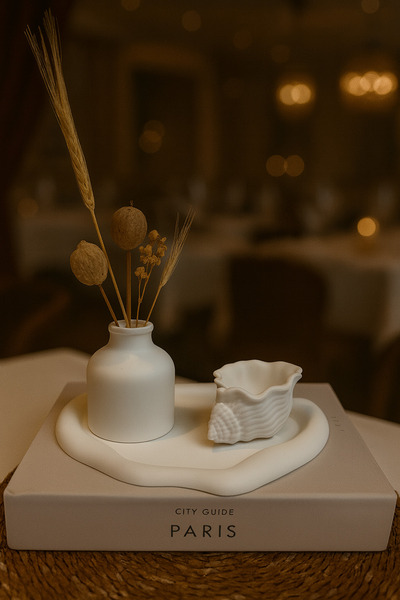 Zigzag Home Decorative 3 Piece Cloud Plate and Vase Candle Holder Set Bohemian Style Design Set of 3