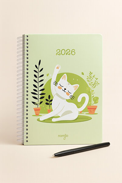 Nomijo Ajanda 2026 A5 Boyut Desenli