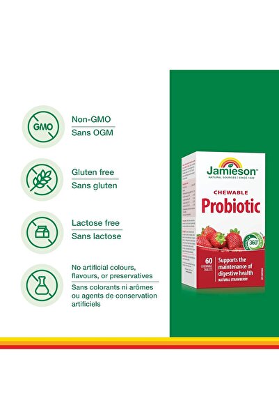 Jamieson Probiotic 2 Billion – 60 Capsules | Daily Digestive Support