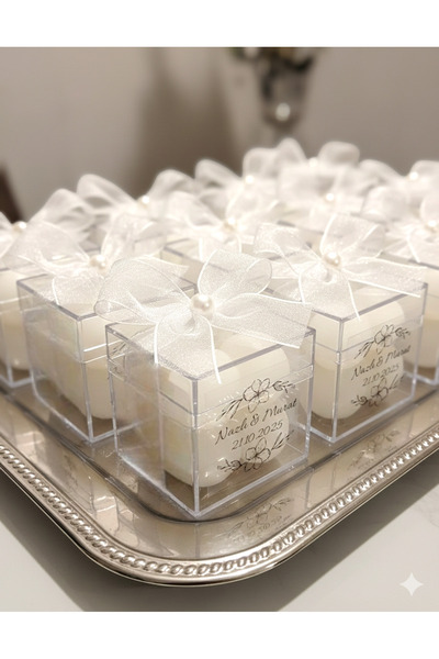 imoi Kutulu Bubble Mum Söz, Nişan, Nikah Hediyelik 10 Adet