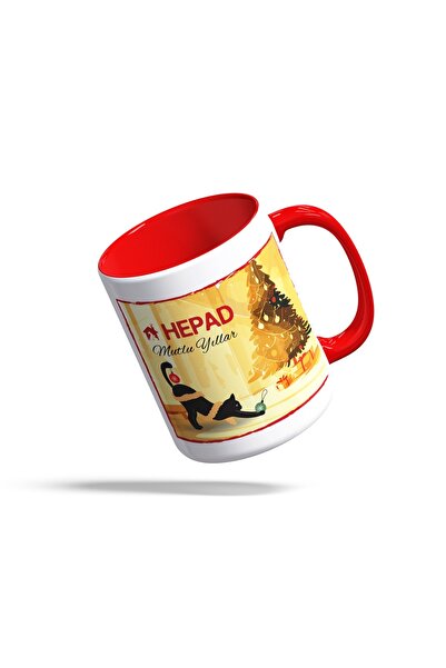 hepad Kedi Temalı Yılbaşı Kupa