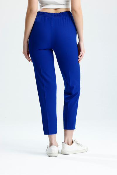 VOICTEC Plus Size Bell Fabric Pocket Carrot Pants with Elastic Waist