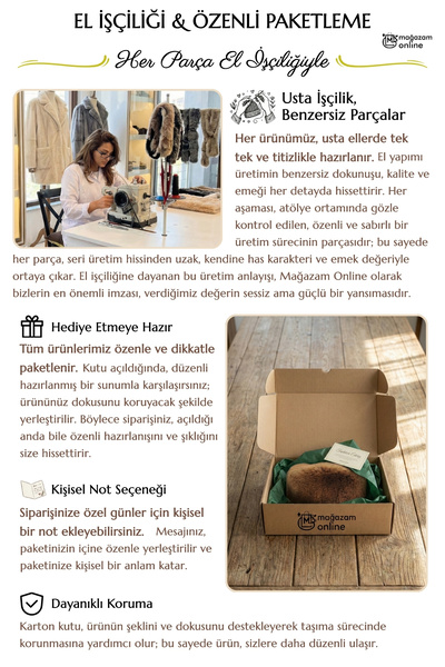 Mağazam Online Пухкава, дебела, кожена шапка от изкуствена кожа за жени - Toscana Mink