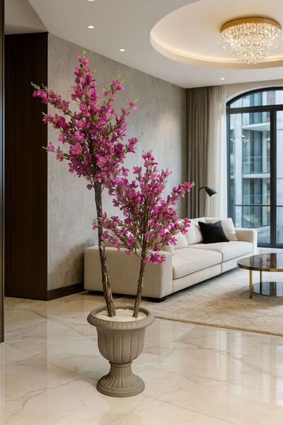 Altun Çiçekcilik Yapay Bahardalı Ağaç 150 Cm Nergis Saksı Dahil