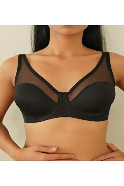 Le Jardin Γυναικείο Μαύρο Μαλακό Σουτιέν από τούλι 9200