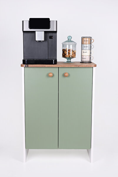 SESA MOBİLYA AKSESUARLARI HERA KAHVE KÖŞESİ, çok amaçlı dolap, kavhe köşesi dolabı-su yeşili