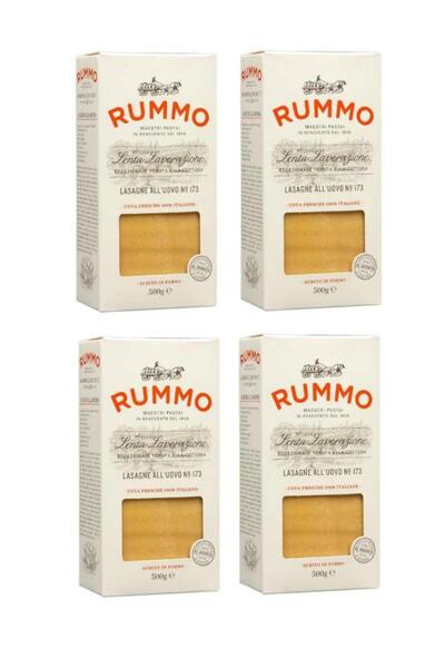 Rummo Lasagne all'uovo nr. 173 (tăiat cu bronz) - 4 x 500 g + Italian Gourmet...
