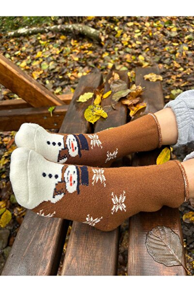 Aslan Shardonlu Towel Winter Snowman Women's Socks