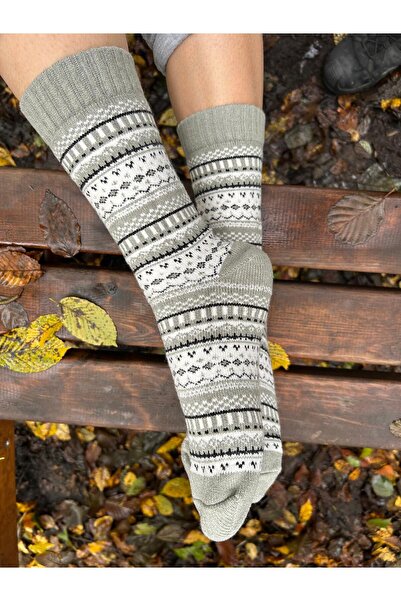 Aslan Ethnic Pattern Thermal Winter Women's Socks