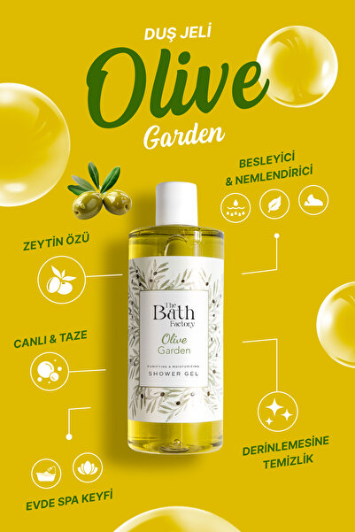 THE BATH FACTORY Nemlendirici Ve Besleyici Olive Garden Duş Jeli 400 ml