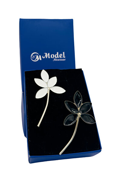 model aksesuar 2li Çiçek Yaka Broş