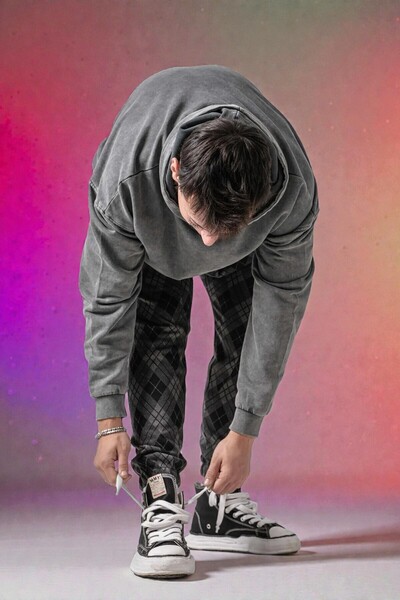 FG KONNİCHİWA Unisex Φαρδύ παντελόνι με έθνικ σχέδιο, ελαστική μέση και πόδια, με τσέπες, χαλαρό, hippie, μποέμικο, φαρδύ, έθνικ σχέδιο