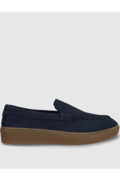 Lufian 111230275 Row Sneaker Men's Leather Shoes Dark Blue