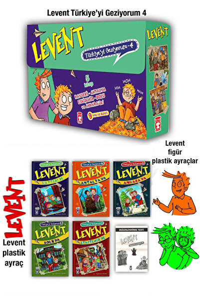 Timaş Çocuk Levent Türkiyeyi Geziyorum 4 (8+ Yaş) (5 kitap)