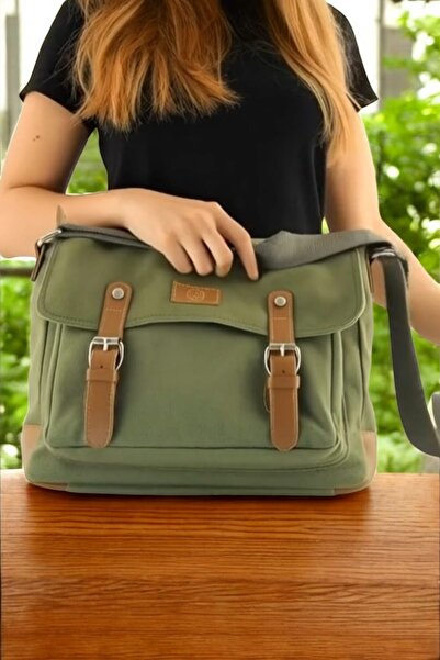 QUB CLUB Unisex Canvas Business School Messenger Bag