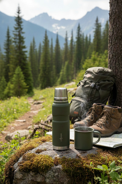 Le Paon 500 ml Paslanmaz Çelik Termos Bardak Kapaklı Sızdırmaz 24 Saat Sıcak 48 Saat Soğuk Tutma BPA Free