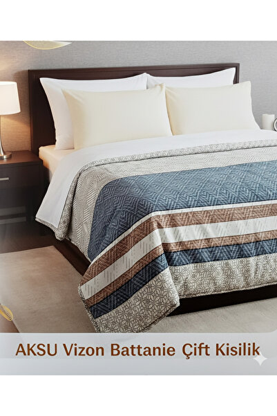 Blue Home Aksu Mink Embossed Double Blanket / Size: 200 cm X 240 cm