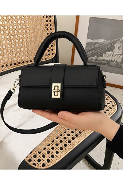 Marvelis DİANA Γυναικεία τσάντα χειρός και χιαστί με κλειδαριά μπροστά