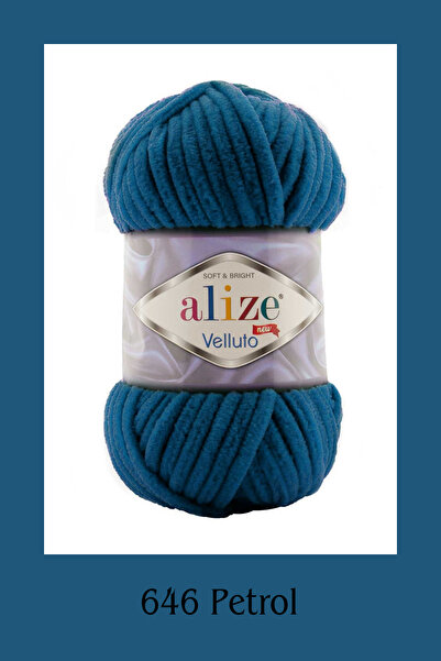 Alize Velluto Kadife El Örgü Ipliği Hırka, Patik, Battaniye, Atkı Örgü Ipliği (Tekli) 100gr. 68 mt.