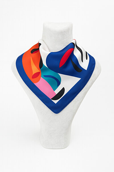Vanelia Renkli Yüzler Fular Bandana