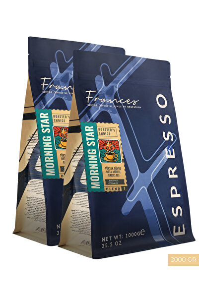 FRANCES %100 Arabica Morning Star | Espresso | 2*1000 GR | Orta Yoğunluk