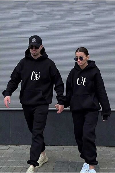 NZN COLLECTION Set de 2 treninguri unisex, femei, bărbați, îndrăgostiți de cu...