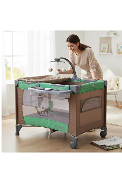 Baby Care ™ PRO FMAT Folding Crib and Playpen for Children