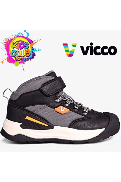 Vicco حذاء أطفال ذو نعل مطاطي من Stone Orthopedic باللون الأسود