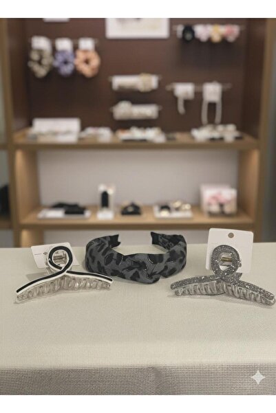 bettin tasarım Leopard Patterned Women's Crown and Sparkling Hairpin Buckle 2...