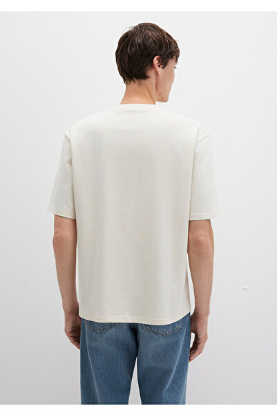 Mavi Logo Ecru Basic T-Shirt Relaxed Fit / Relaxed Fit 0613093-70134