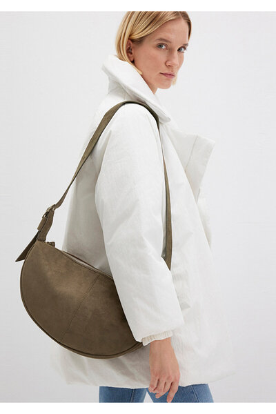 Mavi Faux Suede Khaki Crossbody Bag 1912622-71821