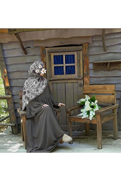 inci wears فستان أيروبين بأكمام مكشكشة باللون الرمادي