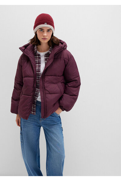 Mavi Water Repellent K Hooded Claret Red Inflatable Jacket 1110199-70434