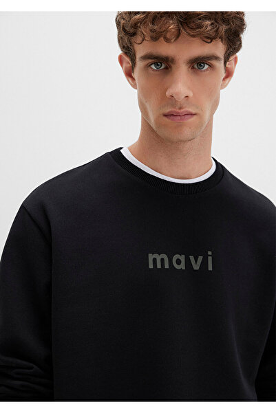 Mavi Чорна толстовка з логотипом 0S10556-900