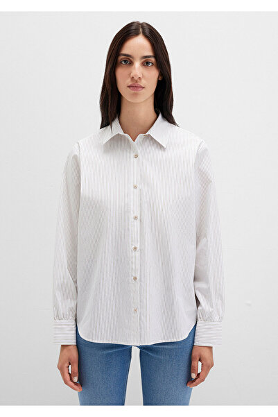 Mavi Cămașă albă cu dungi Loose Fit / Loose Confortabil croială 1211292-83980