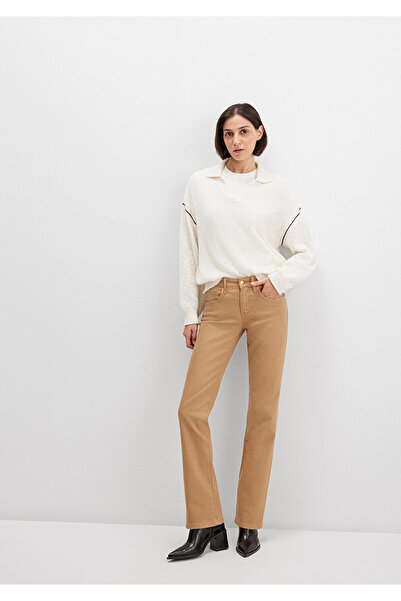 Mavi Mona Beige Gabardine Trousers 1049791198