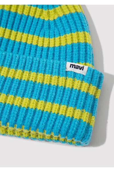 Mavi Striped Green Beret 1912804-19133
