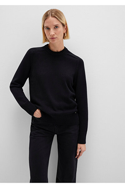 Mavi Silk Blend Crew Neck Black Sweater Regular Fit / Regular Cut 1710726-900