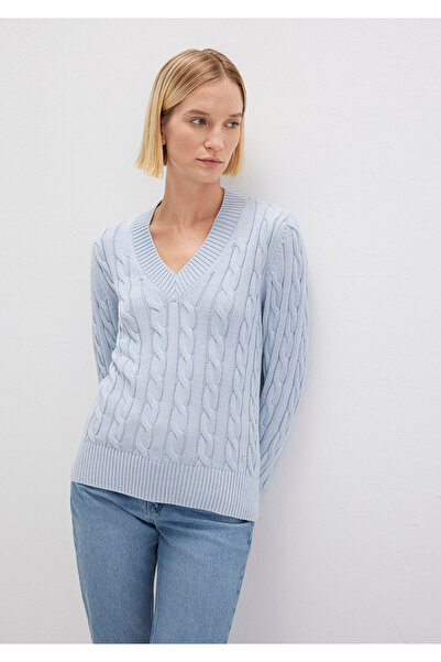 Mavi Silk Blend V-Neck Sweater Slim Fit / Slim Fit 1710720-70813