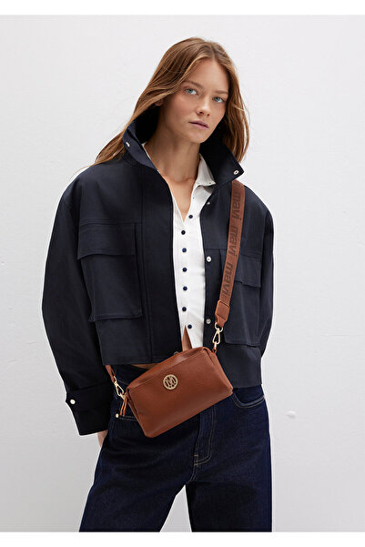 Mavi Brown Crossbody Bag with Seal Logo Detail 1912662-34614