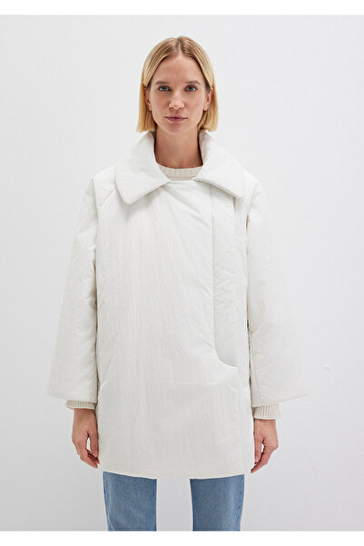 Mavi Παλτό εκρού με λεπτομέρεια γιακά, κανονική εφαρμογή / κανονικό κόψιμο 1110535-70052