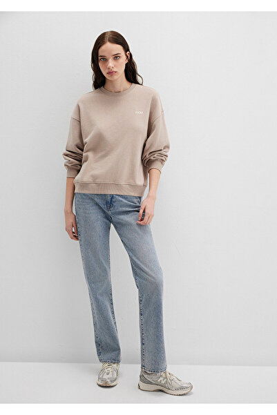 Mavi Λογότυπο με τύπωμα Μπεζ φούτερ 1S10490-70344