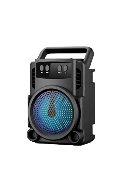 FİOPLUS Işıklı Taşınabilir Bluetooth Wireless Hoparlör Kablosuz Ses Bombası