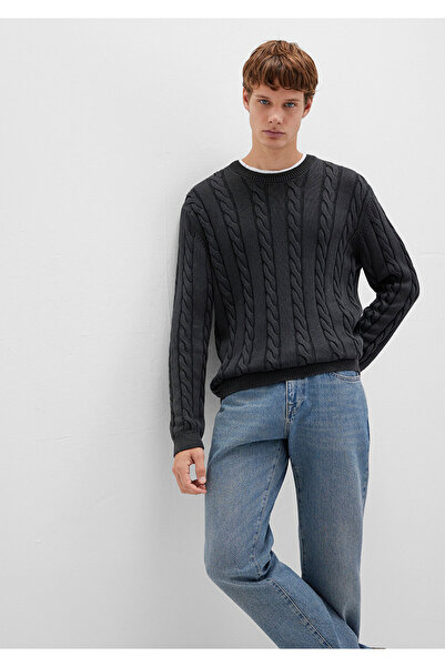 Mavi Anthrazitfarbener Strickpullover Regular Fit / Normaler Schnitt 0710313-70076