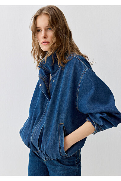 Mavi Jachetă de blugi Mira Dark Blue Icon Bomber 1121058-A3354