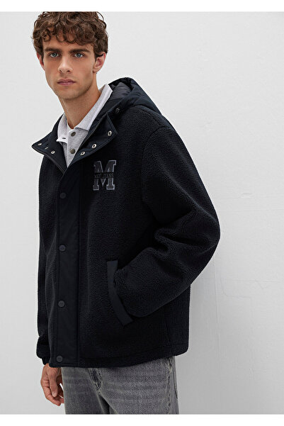 Mavi M Logo Patchli Black Coat Loose Fit / Relaxed Fit 0110628-80022