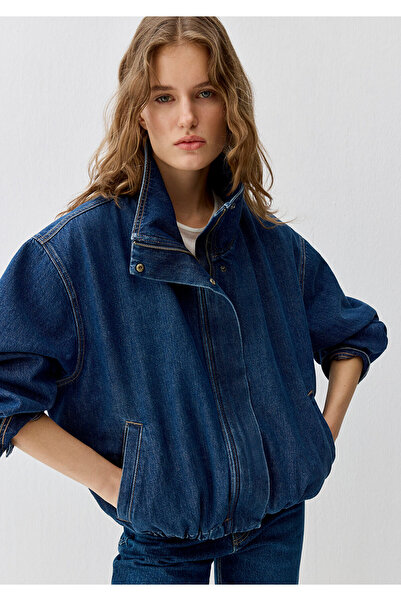 Mavi Jachetă de blugi Mira Dark Blue Icon Bomber 1121058-A3354