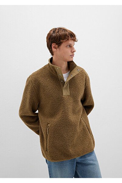 Mavi Mock Neck Brown Sweatshirt Loose Fit / Relaxed Fit 0110737-70362