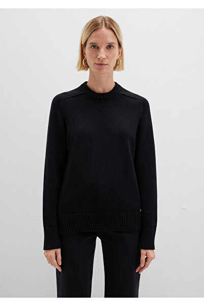 Mavi Silk Blend Crew Neck Black Sweater Regular Fit / Regular Cut 1710726-900